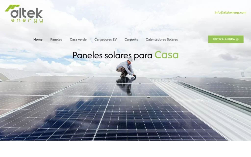 Sitio web de Altek Energy